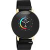 Oozoo Smartwatch Unisex con Cinturino in Maglia di Acciaio Inossidabile Color Oro/Nero 43 MM Q00122