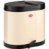 Wesco 170 611-23 - Pattumiera per Raccolta differenziata a 2 Scomparti da 15 l, Colore: Mandorla