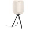 Eglo Belgrave lampada da tavolo con treppiede, lampada per comodino, stile | giapponese, in metallo nero e carta bianca, decorazione per camera da letto, FSC, con attacco E27