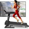 LOTTO Corso 100 Tapis roulant elettrico pieghevole,2.75 CV,max.110kg,Bluetooth,FitShow/Kinomap/Zwift,inclinazione automatica,computer LED,1-14 km/h,120x42 cm, 24 programmi,chiave di sicurezza