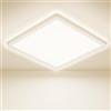 Feliigo Plafoniera LED Soffitto 18W, 4000K Ultra Sottile Lampada da Soffitto Quadrata, 1600LM Plafoniera Bagno IP44 Impermeabile Ø22CM Lampadario LED per Camera da Letto, Cucina, Soggiorno, Balcone