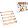 BestAlice Espositore in legno, espositore in acrilico trasparente a 4 ripiani, organizer per spezie e spezie, espositore multifunzione in legno, 30 cm