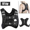 THINFAR Gilet Zavorrato, Gilet con Pesi Regolabili, Bodybuilding con Pesi, Nero Peso Giubbotti per Peso Allenamento Palestra Esercizio, 10KG