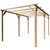 FAR Pergola pergolato struttura gazebo in legno tettoia giardino esterno 3x5 mt