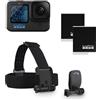 GoPro Pacchetto HERO11 Black: include fotocamera HERO11 Black, fascia per la testa + QuickClip e batteria Enduro (2 in totale)