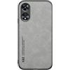 Kepuch Silklike Cover per Oppo A17 - Custodia Case Piastra Metallica Incorporata per Oppo A17 - Grigio