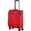 travelite Valigia a Mano a 4 Ruote a Guscio Morbido, Misura Bagaglio d'Imbarco IATA, Serie Chios, Trolley con Protezione Bordi + Funzione Clip-On, 55 cm, 34 L