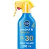 NIVEA SUN Maxi Crema Solare Spray Protect & Bronze FP 30 270 ml, Crema solare 30 per un'abbronzatura Dorata, Intensa e Uniforme, Protezione Solare 30 in Pratico Flacone in Spray