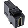 InLine 76202N - Adattatore HDMI 4K / 60Hz HDMI A femmina/femmina, angolato, colore: Nero