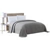 Beatrice Home Fashions, Copriletto in ciniglia scanalato, matrimoniale, grigio