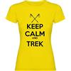 K KRUSKIS - T Shirt Trekking Keep Calm And Trek Manica Corta Donna - XL, Giallo