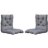 AMBIENTE HOME Ambientehome Set di 2 cuscini per sedia, 98 x 50 x 8 cm, grigio chiaro