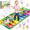 BBLTIFF Tappeto Musicale, Tappeto Musicale Bambini 1 Anno con 10 Animali, Tappetino per Pianoforte, Giochi Musicali per Bambini Regali di Compleanno per Ragazzi e Ragazze, Regali di Natale (110×43cm)