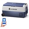 AAOBOSI Frigo Portatile 36L, Frigo Per Auto, Frigorifero da Viaggio con WiFi, -20 ℃ a 20℃, 12/24V DC e 100/240V AC,Per Auto, Camion, Camper, Barca e Presa Di Corrente, Zona Singola