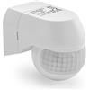 deleyCON 1x Infrarossi Rilevatore di Movimento per Prese Interne Controllo della Luce 120° Area di Lavoro Portata 9m Sensore di luce Integrato Sensibilità Regolabile Bianco