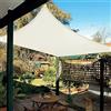 HAIKUS Tenda a Vela Impermeabile Rettangolare 2x4 m, Protezione Raggi UV 98%, Vela Ombreggiante Quadrata 4x2 m, Telo Tenda da Sole per Esterno, Giardino Terrazzo, Bianca Beige