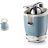 Ariete 2877 Bollitore elettrico Vintage, 2000 watt, 1,7 litri, in acciaio inox verniciato in colore Celeste pastello & 413, Spremiagrumi Vintage, Spremiagrumi Elettrico con Leva Professionale, Celeste