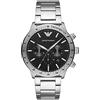 Emporio Armani Orologio Uomo, movimento cronografo al quarzo, cassa in acciaio inossidabile 43 mm con bracciale in acciaio inossidabile, AR11241