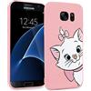 ZhuoFan Cover per Samsung Galaxy S7, Custodia Cover Silicone Rosa con Disegni Ultra Slim TPU Morbido Antiurto 3D Cartoon Bumper Case Protettiva per Samsung Galaxy S7, Gatto