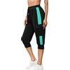 Marvmys Donne 3/4 Pantaloni della Tuta Colorblocked Pantaloni Estivi Casual con Tasche Laterali Fitness Sport Yoga Joggers S-XXL