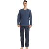 LNFINTDO Pigiama da uomo in pile a maniche lunghe e pantaloni pigiama a quadri, abbigliamento da notte morbido e caldo, nero e rosso, L