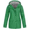 BLOMDE Giacca Donna Solid Winter Outdoor Plus Size Cappotto con Cappuccio Impermeabile Giacche Antivento Giacca A Vento Leggera-F_XL