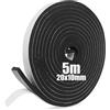SDLDEER Nastro adesivo in gomma espansa autoadesivo, 20 mm (larghezza) x 10 mm (profondità) x 5 m(lunghezza), per finestre, guarnizioni delle porte, sigilli anti-collisione, isolamento acustico