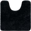 MIULEE Tappeto Bagno per WC a U 50x50cm Nero - Tappetino Bagno Assorbente, Antiscivolo, Morbido Peluche | Tappeti per Bagno con Ritaglio per Toilette