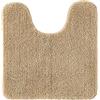 MIULEE Tappeto Bagno per WC a U 45x45cm Beige - Tappetino Bagno Assorbente, Antiscivolo, Morbido Peluche | Tappeti per Bagno con Ritaglio per Toilette