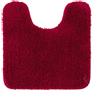 MIULEE Tappeto Bagno per WC a U 50x50cm Rosso - Tappetino Bagno Assorbente, Antiscivolo, Morbido Peluche | Tappeti per Bagno con Ritaglio per Toilette