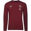Umbro Inghilterra Presentazione Tee LS (O2), T-Shirt Maschio, Rosso Tibetano/Zinfandel, M