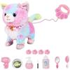 Lotvic Gatto Peluche Interattivo, Gatto da Compagnia Interattivo Realistico, Elettronico Cane Giocattolo, che Cammina, Abbaia e Coda Scodinzolante, per Ragazze di 3 4 5 6 Ann/Ragazzo