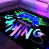 HOLAVIDA Tappeto per Giochi Neon, Tappeto 3D Reattivo ai Raggi UV del Controller di Gioco, Tappetino Fluorescente Antiscivolo per Pavimenti, Decorazione per la Sala Giochi dei Bambini, 180x120cm