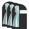 Wekuw 3 Pezzi Custodia Porta Abiti,60 x 100 cm PEVA Lavabile Buste per Abiti Copertura Vestiti con Cerniera Coprisedili per Vestiti Antipolvere Impermeabili e Anti umidità, per Abiti, Vestiti, Cappotti