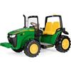 Peg Perego John Deere Dual Force Trattore Elettrico Cavalcabile per Bambini dai 3 Anni, Veicolo con Batteria Ricaricabile da 12V, 2 Motori da 480W, Consolle Multifunzione, Radio, Luci e Suoni