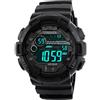 TONSHEN Multifunzionale Elettronico Uomo Orologio da Polso Sportivo Plastica Lunetta e Gomma Band LED Digital Outdoor Sportivo Militare Tattica Subacqueo 50M Impermeabile Orologio (Nero)