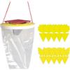 ATBUSS 1 trappola per mosche, 10 tavole adesive per esterni, borsa per mosche per interni, trappola per mosche, trappole adesive per insetti, adatto per frutteti, stalle, gronde