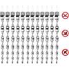 PTBWS 12 Pezzi Repellente per Uccelli Riflettente,30 Cm Spirale del Vento Riflettente Argento, Uccelli Riflettente Scare, per Casa e Giardino per Prevenire Danni alle Piante Parte degli Uccelli