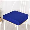 FANSU Cuscino per Seduta in Memory Foam Comfort, per Supporto Lombare e Yoga, per Fianchi, Coccige, Sgabello da Bar, Adatto per Casa, Seggiolino Auto, Sedia da Ufficio (50x50x5cm,Blu Scuro)