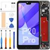 LADYSON TFT per Huawei P20 PRO Schermo di Ricambio per Huawei P20 Plus Display LCD Touch Digitizer CLT-AL01 CLT-L29 CLT-L09 Kit di Riparazione Obiettivo Pannello Vetro Completo 15,5 cm (Nero con Telaio)