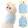 Fnaobai Vestiti estivi per cane di piccola taglia gatti Cucciolo Cuore Gilet Camicia Traspirante Animale Domestico Senza Maniche Canottiera per Cani di Piccola Taglia Media