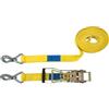Petex 43193119 cricchetto cinghia 2 pezzi, 10 m, 50 mm, 2500/5000 Dan, moschettone, Cricchetto 35 cm, Giallo