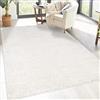 carpet city Shaggy Tappeto a pelo lungo, 200 x 200 cm, quadrato, crema, a pelo lungo, tinta unita, moderno, soffice, decorazione per camera da letto