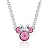 Disney Collana Minnie Mouse in Ottone con Pietra Portafortuna Donna - Collana per Ragazze - Lunghezza 40+5cm (Ottobre)