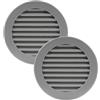 Vent Systems 10 cm grigio confezione da 2 coperture per bocchette di sfiato - per bocchette d'aria - copertura per griglia - zanzariera integrata - prese d'aria d'aria per bagno, casa, ufficio, cucina