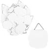 ideen mit herz Ganci per quadri con occhiello triangolare, da incollare, 2,9 cm x 3 cm, bianco, 50 pezzi