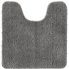 MIULEE Tappeto Bagno per WC a U 45x45cm Grigio - Tappetino Bagno Assorbente, Antiscivolo, Morbido Peluche | Tappeti per Bagno con Ritaglio per Toilette