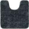 MIULEE Tappeto Bagno per WC a U 45x45cm Grigio Scuro - Tappetino Bagno Assorbente, Antiscivolo, Morbido Peluche | Tappeti per Bagno con Ritaglio per Toilette