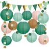 YBwanli YBwanl lanterne di carta lanterne cinesiSet tema decorativo elfo applica:battesimo addobbi compleanno bentornato decorazioni giardino da appendere 16 pezzi creatori atmosfera per feste riutilizzabili