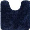 MIULEE Tappeto Bagno per WC a U 50x50cm Blu Navy - Tappetino Bagno Assorbente, Antiscivolo, Morbido Peluche | Tappeti per Bagno con Ritaglio per Toilette